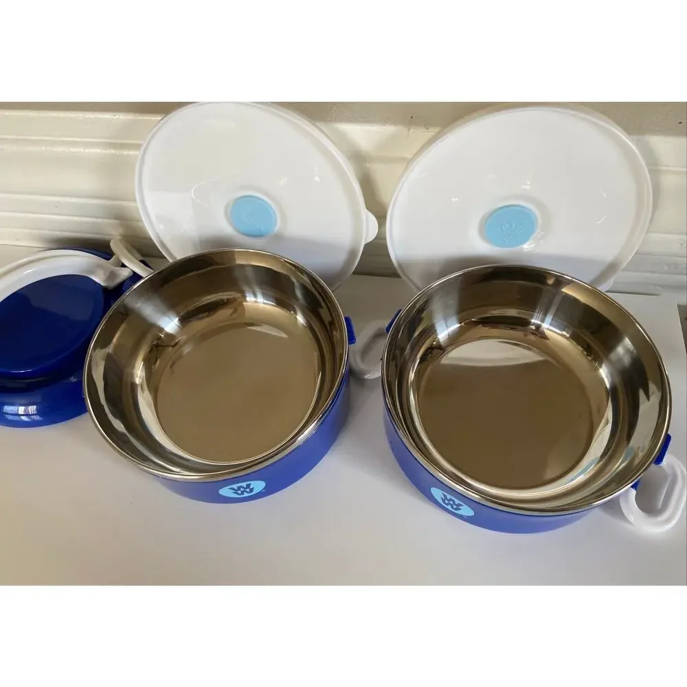 WW Weight Watchers Stackable Stainless Steel Lunch Snack Container Bento Box